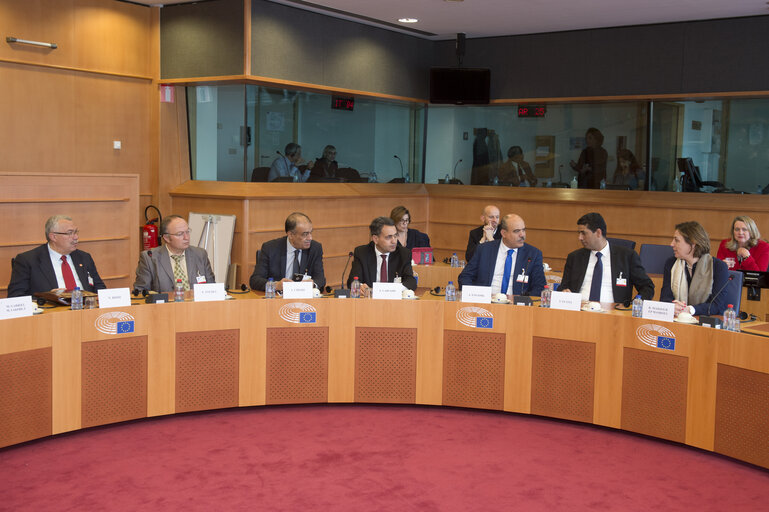 Foto 6: Joint meeting with the President of the Assembly of the Representatives of the People of Tunisia and Political Group Chairs of the European Parliament and Tunisian Parliament