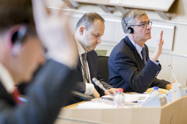 Fotografija 5: Marc JOULAUD MEP voting in Committee on Development