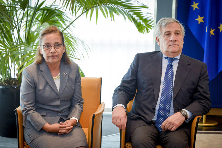 Φωτογραφία 1: Official visit of President of the Republic of the Marshall Islands to the European Parliament in Strasbourg - Press point