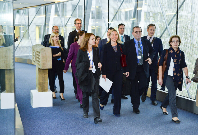 Fotografie 1: Arrival of Commissioner-designate for High Representative of the Union for Foreign Policy and Security Policy - Vice- President