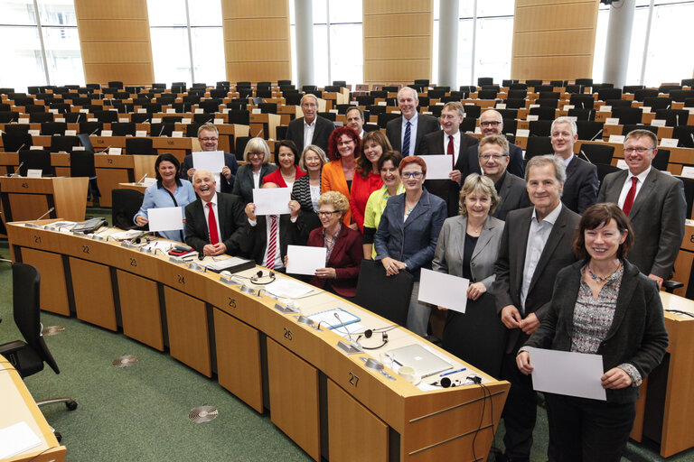 Nuotrauka 13: Martin SCHULZ, EP President with German S&D MEP's