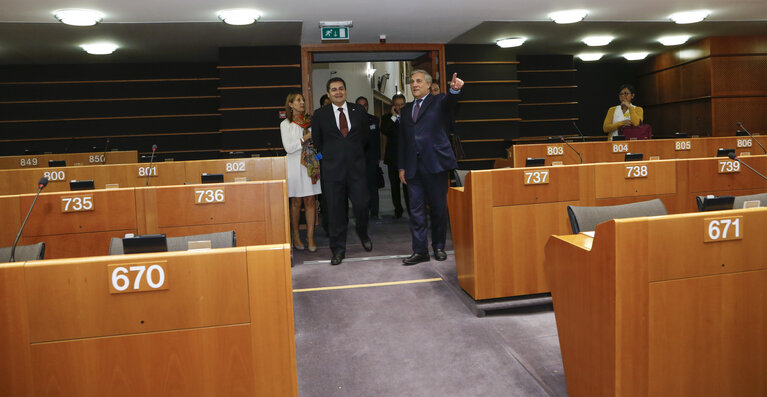 Fotografija 7: Visit of Juan Orlando HERNANDEZ, President of the Honduras to the European Parliament in Brussels