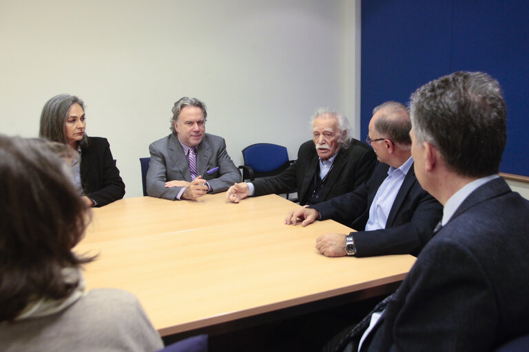 Syriza MEPs at the European Parliament in Brussels