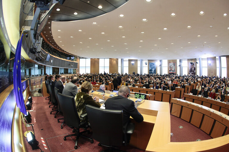 Foto 12: Hearing of Commissioner-designate for Better Regulation, Inter-Institutional Relations, the Rule of Law and the Charter of Fundamental Rights before the Conference of the Presidents open to all the members - JURI - LIBE - AFCO