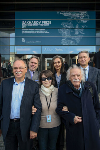 Syriza MEPs at the European Parliament in Brussels