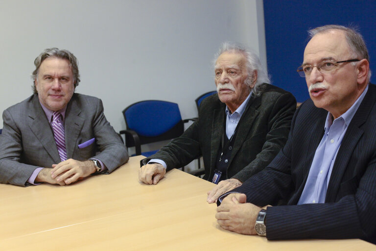 Syriza MEPs at the European Parliament in Brussels