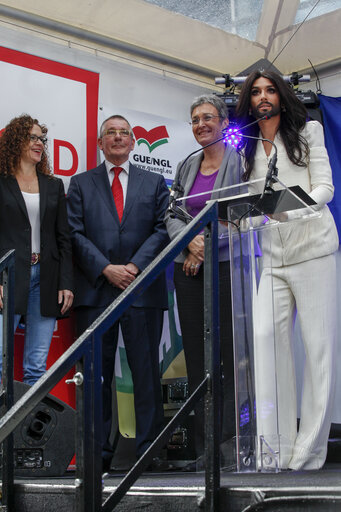 Photo 18: Eurovision 2014 song contest winner concert on Esplanade Solidarnosc at the European Parliament in Brussels
