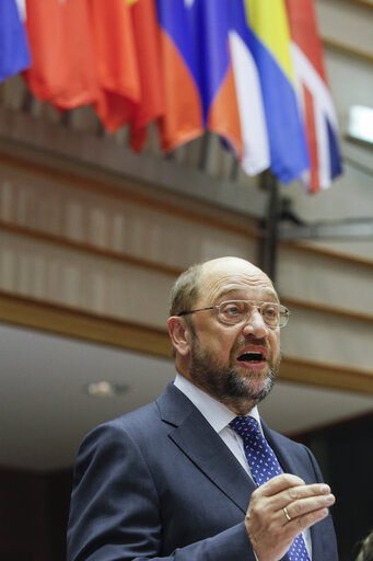 Billede 24: Plenary session in Brussels - week 46 2014 - EP President Opening of the Plenary: 25th anniversary of the fall of the Berlin wall.  Statement by the President