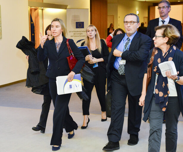 Fotografie 7: Arrival of Commissioner-designate for High Representative of the Union for Foreign Policy and Security Policy - Vice- President