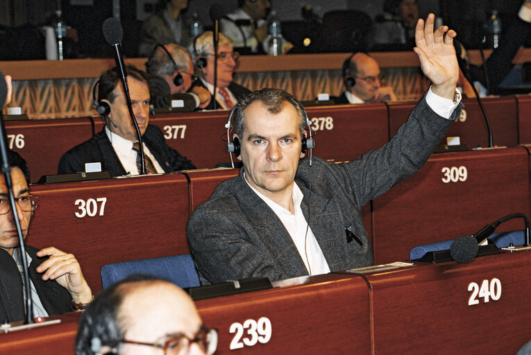 Suriet 7: MEP Jose H.G. HAPPART in Plenary Session in Strasbourg