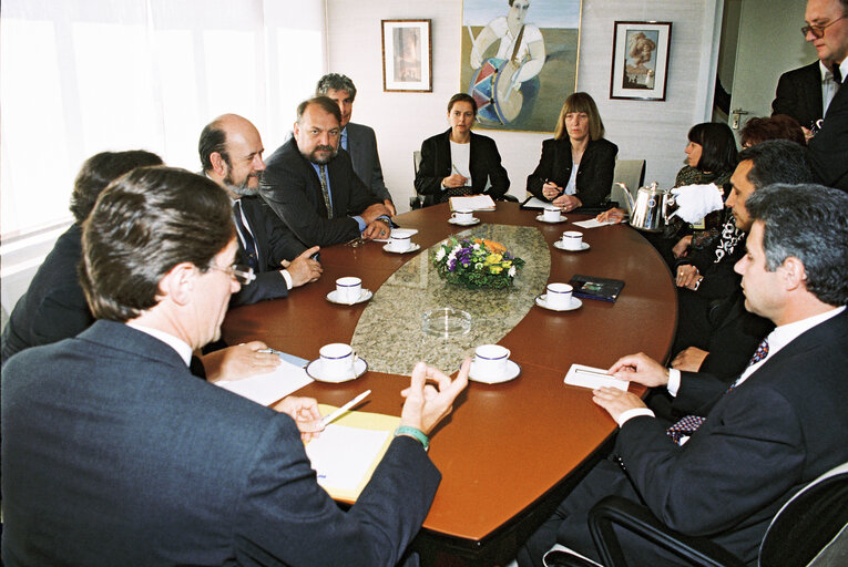 Jose Maria GIL-ROBLES GIL-DELGADO EP President meets  Ivan KOSTOV and  Nadegda MIHAILOVA