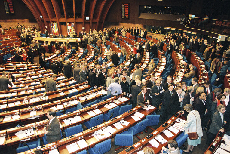 Photo 31 : Plenary Session in Strasbourg. Election of the President of the European Parliament