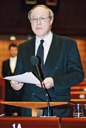 Plenary session in Strasbourg - Dutch Minister Michiel PATIJN