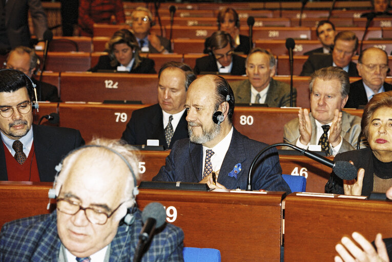 Photo 2 : Plenary Session in Strasbourg. Election of the President of the European Parliament