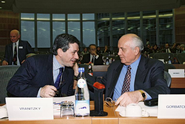 Valokuva 17: Visit of former President of the Soviet Union Mikhail Gorbatchev to the European Parliament in Brussels