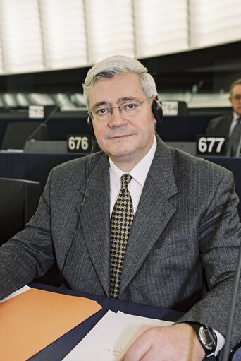 MEP Bruno GOLLNISCH   at the European Parliament in Strasbourg