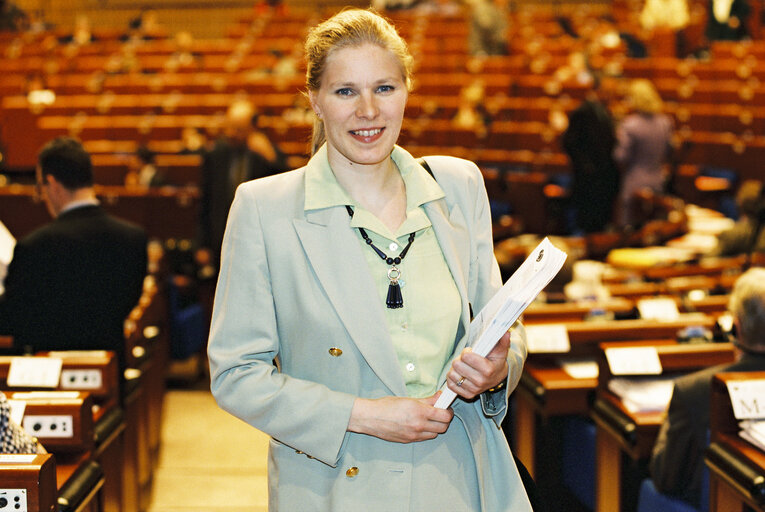 MEP Marjo MATIKAINEN-KALLSTROM at the European Parliament in Strasbourg