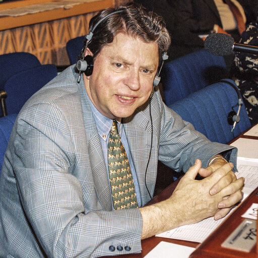 Fotogrāfija 2: Portrait of a Mep in the hemicycle at the European Parliament in Strasbourg