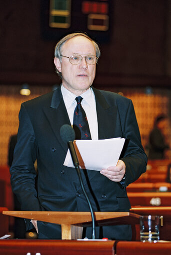 Plenary session in Strasbourg - Dutch Minister Michiel PATIJN