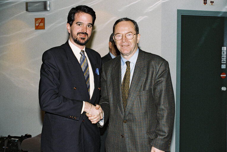 MEPs Carlos Jose ITURGAIZ ANGULO and Wilfried MARTENS in a meeting