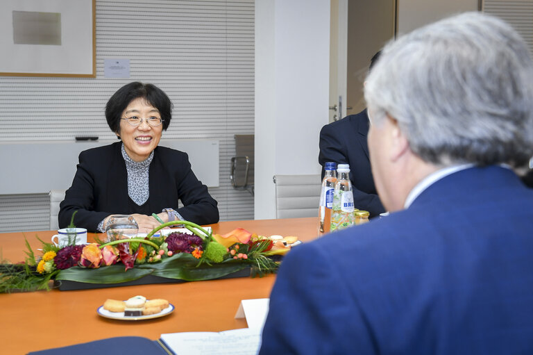 Antonio TAJANI - EP President meets with Yang YANYI, Chinese Ambassador