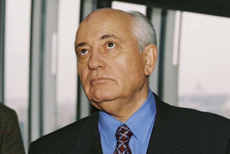 Mikhael GORBATCHEV, the President of the Supreme Soviet visit to the EP in Brussels on December 3, 1998.