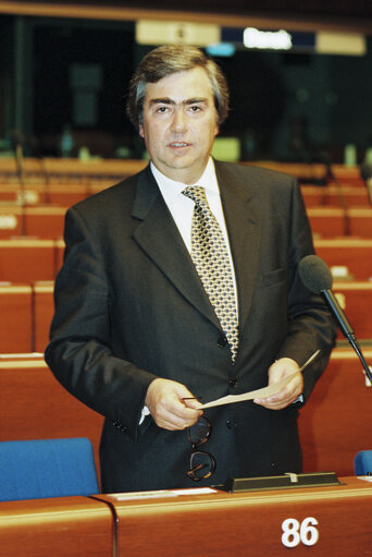 MEP Joaquim MIRANDA speaks in plenary session in Strasbourg