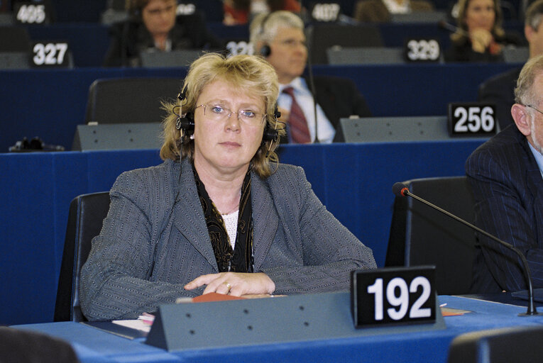 Fotogrāfija 21: MEP Lena EK in Plenary Session at the European Parliament in Strasbourg