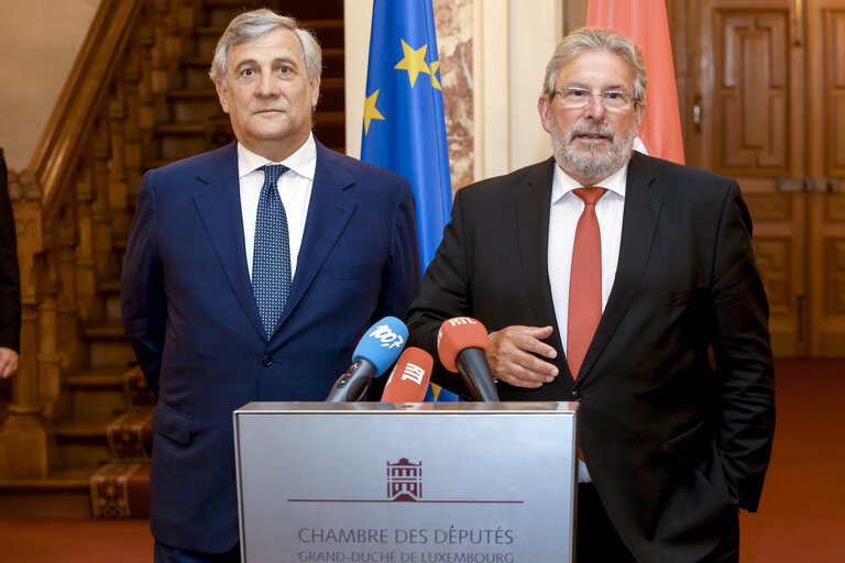 Official visit of the President of the European Parliament to Luxembourg - Press point.