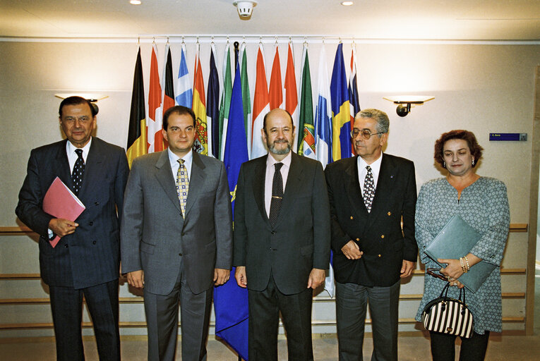 Jose Maria GIL-ROBLES GIL-DELGADO EP President meets Marietta GIANNAKOU and Konstantinos KARAMANLIS.