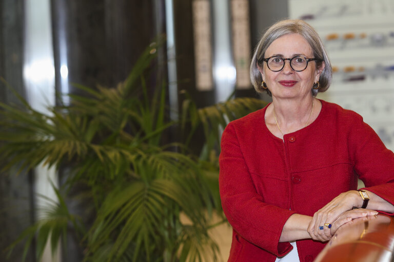 Mireille D'ORNANO in the European Parliament in Brussels