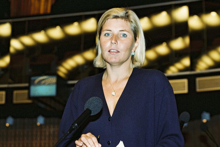 Foto 1: The Austrian Non-Attached MEPs in the hemicycle in Strasbourg