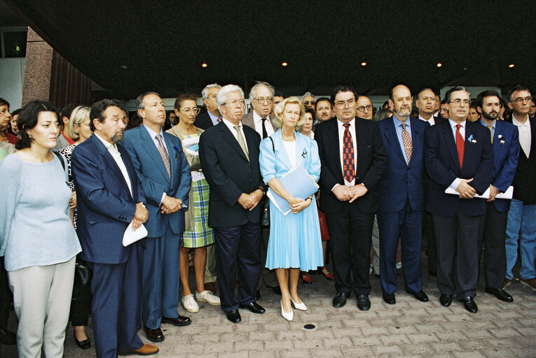 Photo 10 : Plenary session in Strasbourg - Tribute to  Miguel Angel BLANCO who was assassinated in the Basque Country on July 12.