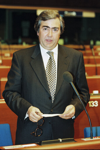 MEP Joaquim MIRANDA speaks in plenary session in Strasbourg