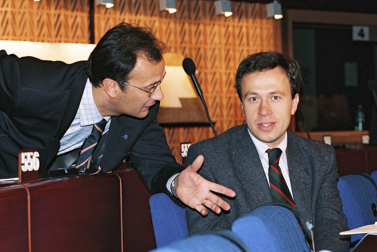 Portrait of Mep Alessando DANESIN at the European Parlimanr in Strasvourg