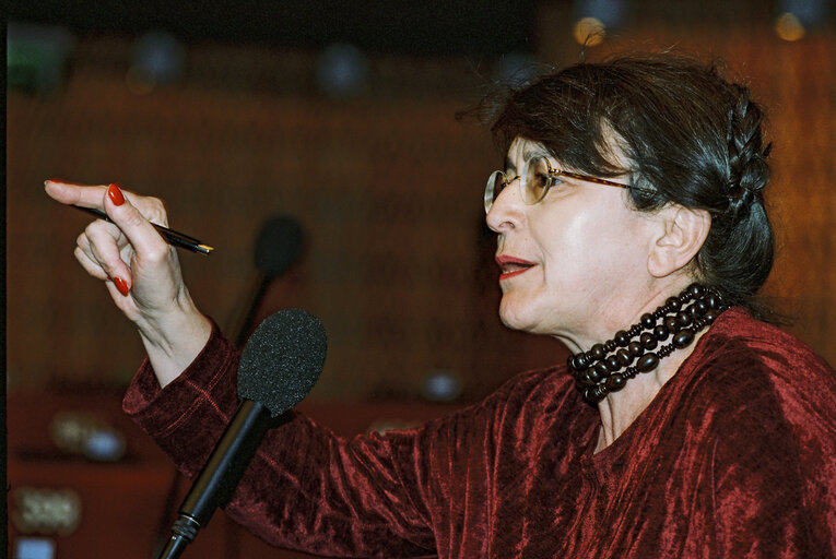 Foto 6: MEP Maria IZQUIERDO ROJO speaks in plenary session in Strasbourg