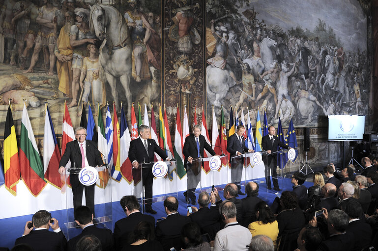 Fotografija 7: Celebration of the ' 60 years of the Treaty of Rome ' in Campidoglio - Press conference