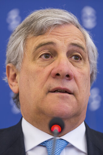 Fotografi 5: President of the European Parliament Antonio Tajani during the Conference of European Parliaments Chiefs in Bratislava on April, 24.