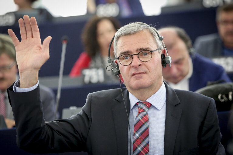 Photo 5: Marc JOULAUD in plenary session Week 20 2017 in Strasbourg