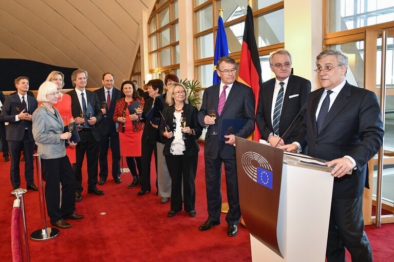 Bundesverdienstkreuz (German Federal Cross of Merit) ceremony at the EP in presence of EP President