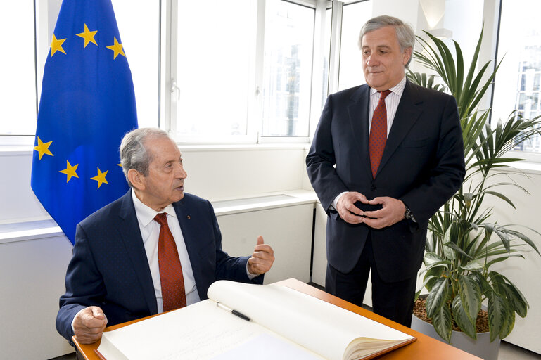 Foto 2: Antonio TAJANI - EP President meets with Mohamed ENNACEUR, President of the Assembly of the Representatives of the People of Tunisia