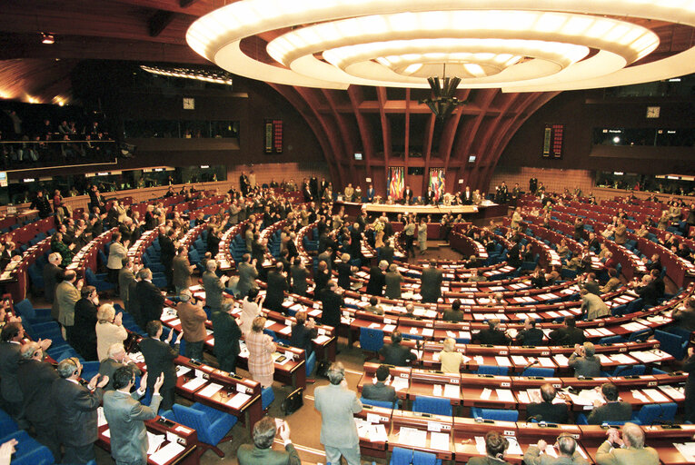 Photo 7 : Plenary Session in Strasbourg. Election of the President of the European Parliament