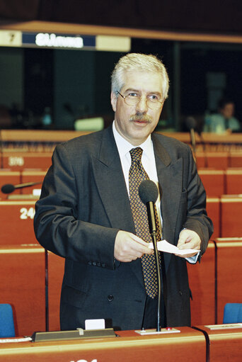 MEP Honorio NOVO speaks in plenary session in Strasbourg