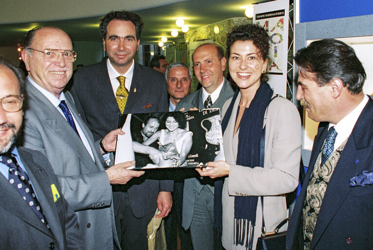 Foto 14: Launch of an exhibition on City Deruta (Umbria - Italy) at the European Parliament in Strasbourg