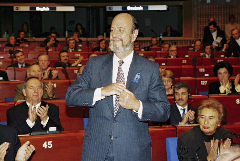 Photo 10 : Plenary Session in Strasbourg. Election of the President of the European Parliament