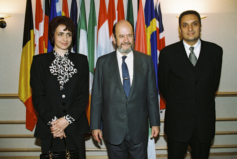 Jose Maria GIL-ROBLES GIL-DELGADO EP President meets  Ivan KOSTOV and  Nadegda MIHAILOVA