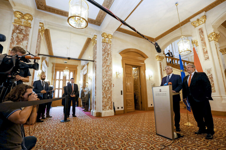 Official visit of the President of the European Parliament to Luxembourg - Press point.