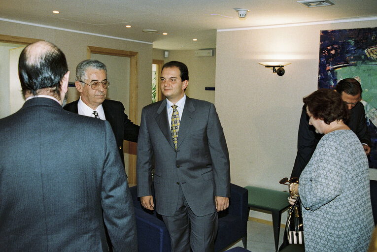 Jose Maria GIL-ROBLES GIL-DELGADO EP President meets Marietta GIANNAKOU and Konstantinos KARAMANLIS.