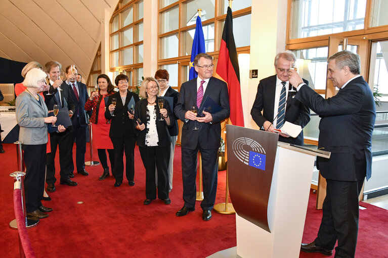 Bundesverdienstkreuz (German Federal Cross of Merit) ceremony at the EP in presence of EP President