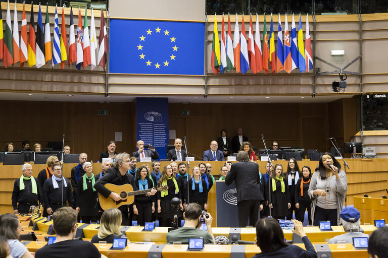 Open Day 2017 in Brussels - Welcome ceremony- Artistic performance by choir Vox Anima: ' Everyday People ' & ' Ode to Joy '